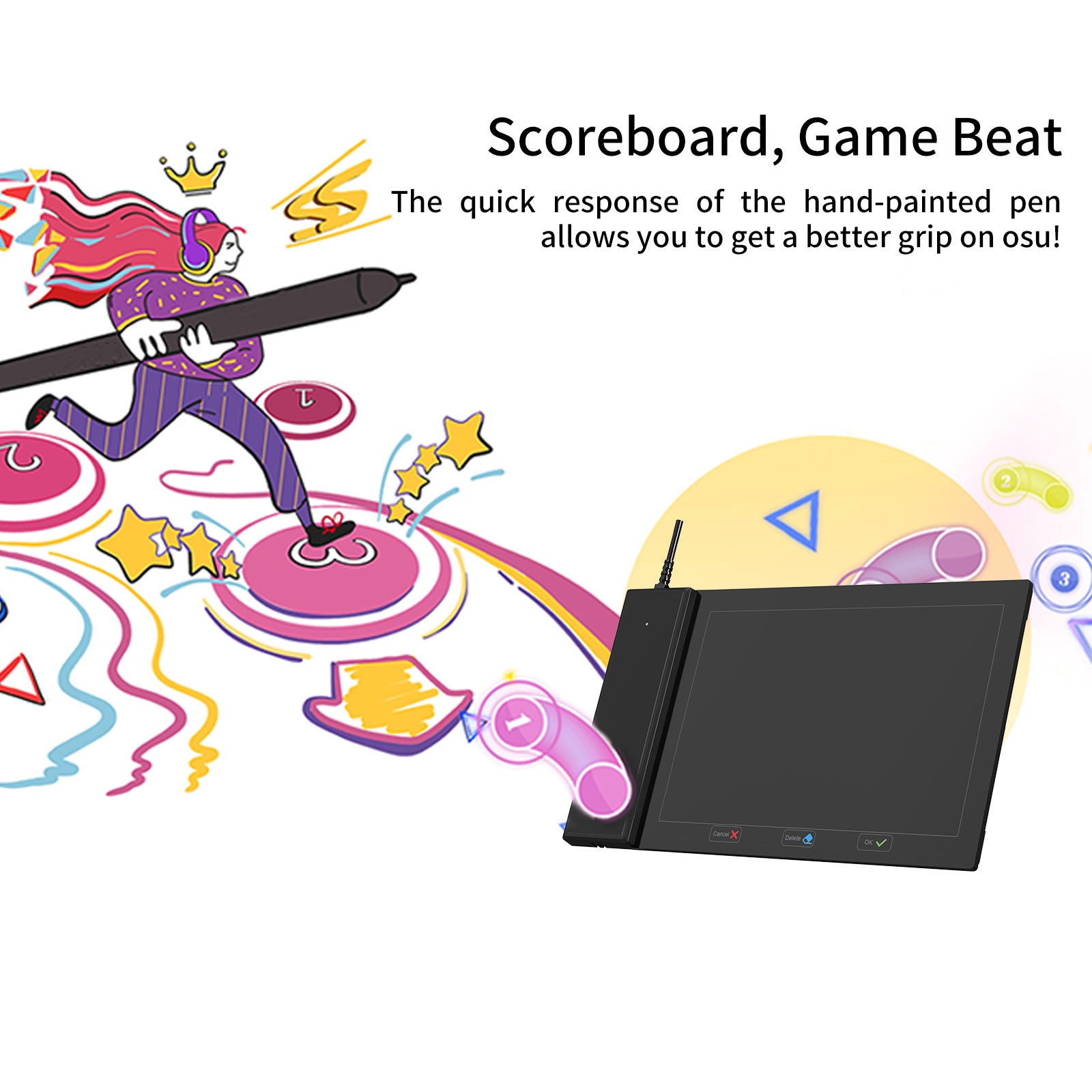 graphic tablet drawing YZ08  Graphics Tablet 6x4 Inch Portable Small Digital Tablet for Drawing with 4 Hot Keys Great for Design Writing Teaching